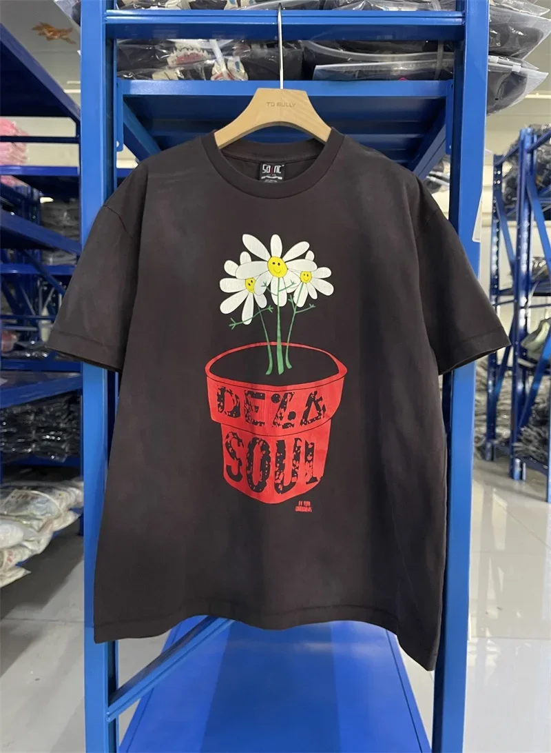 Saint Michael De La Soul Is Dead T Shirts Men Women 1:1 High Quality Washed Black Oversized T Shirt