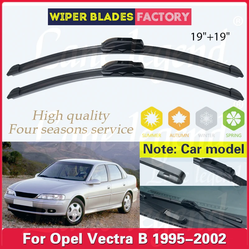 

Car Wiper Blade Front Window Windscreen Windshield Rubber Refill Wipers For Opel Vectra B 1995 - 2002 LHD 19"19" Car Accessories