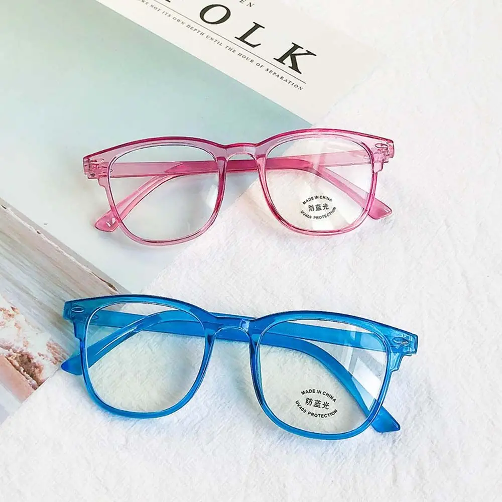 Black Round Glasses Frame Student Eyeglasses Anti Radiation Glasses Children's Glasses Child Goggle Anti Blue Light Glasses