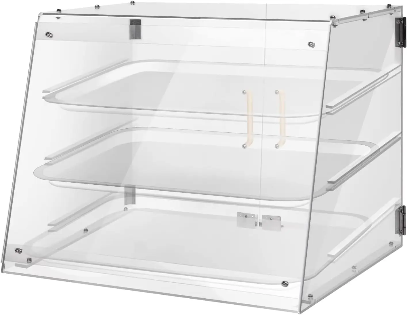 3-Tier Commercial Bakery Display Case | Retail Countertop Display Case with Removable Tray, Food-Grade Dessert Cabinet