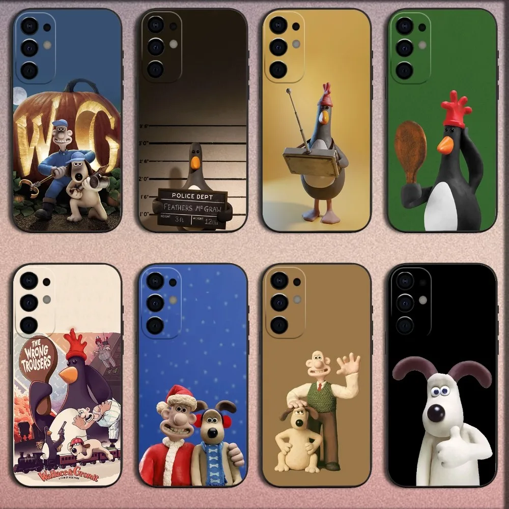 W-WallaceS cute G-Gromit Phone Case For Samsung S25,S24,S21,S22,S23,S30,Ultra,S20,Plus,Fe,Lite,Note,10,9,5G Black Soft Cover