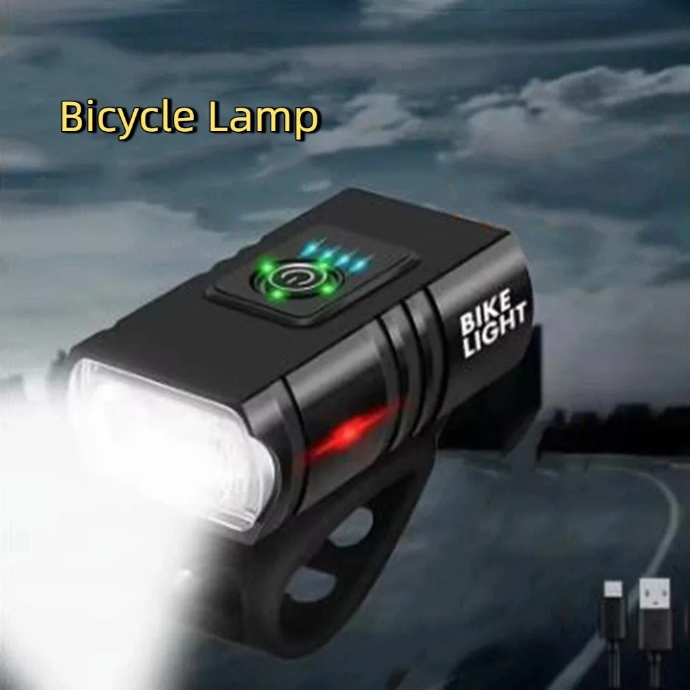 

Светодиодный передний фонарь из алюминиевого сплава для велосипеда, яркий свет, USB перезаряжаемый передний фонарь для велосипеда, водонепроницаемый умный датчик, велосипедная фара