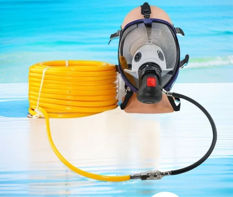 Positive pressure long tube air respirator, anti-virus and anti-biogas full mask, underground can talk