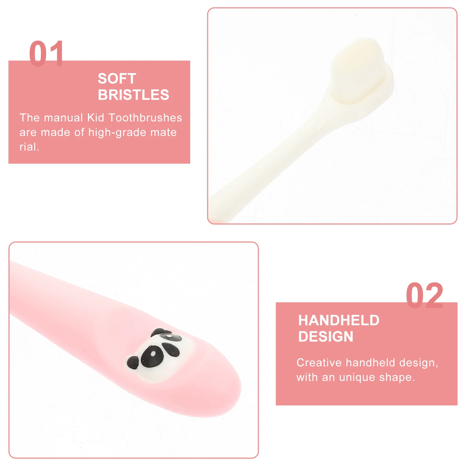 แปรงสีฟันเด็ก 3 ชิ้น ขนแปรงนุ่ม แปรงสีฟันเด็กแบบใช้มือ แปรงสีฟันเด็กพกพาสำหรับเดินทาง แปรงสีฟันเด็กใช้ได้ทุกวัน แปรงสีฟันสำหรับเดินทาง