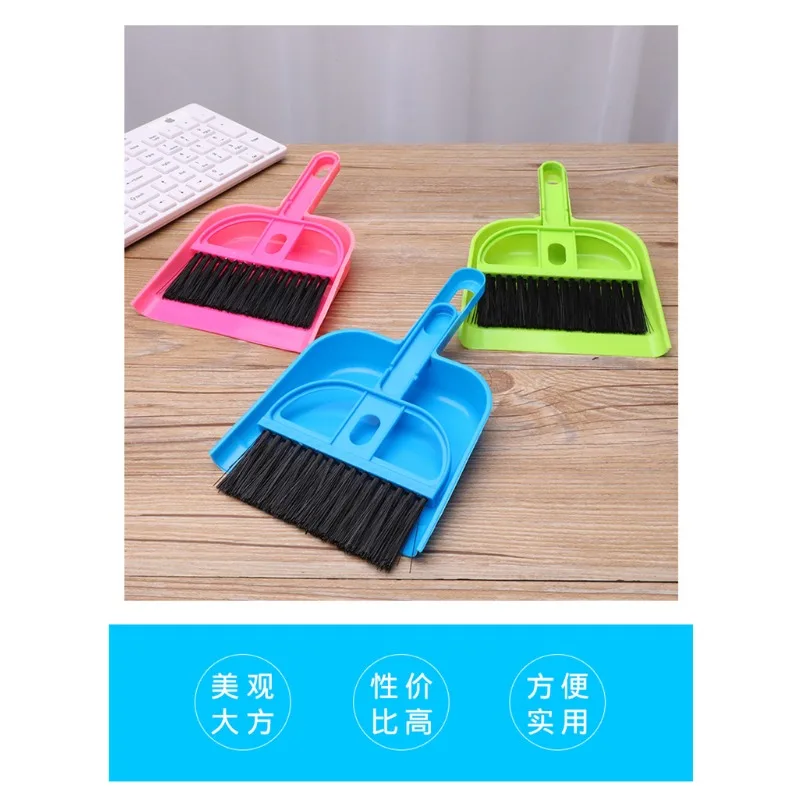 Candy Color Mini Cleaning Brush Small Broom Dustpans Set Desktop Sweeper Garbage Cleaning Shovel Household Cleaning Tools