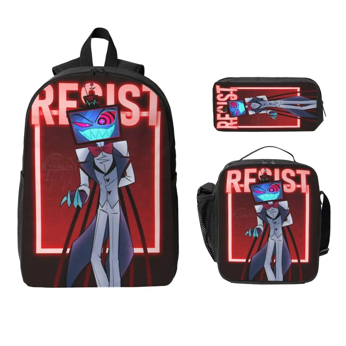 3 قطعة فندق Hazbines Vox 2 مجموعة حقائب الظهر للأطفال صناديق قلم رصاص مجموعات أكياس الكتب مع صندوق الغداء لطلاب المدارس حقيبة الظهر #1