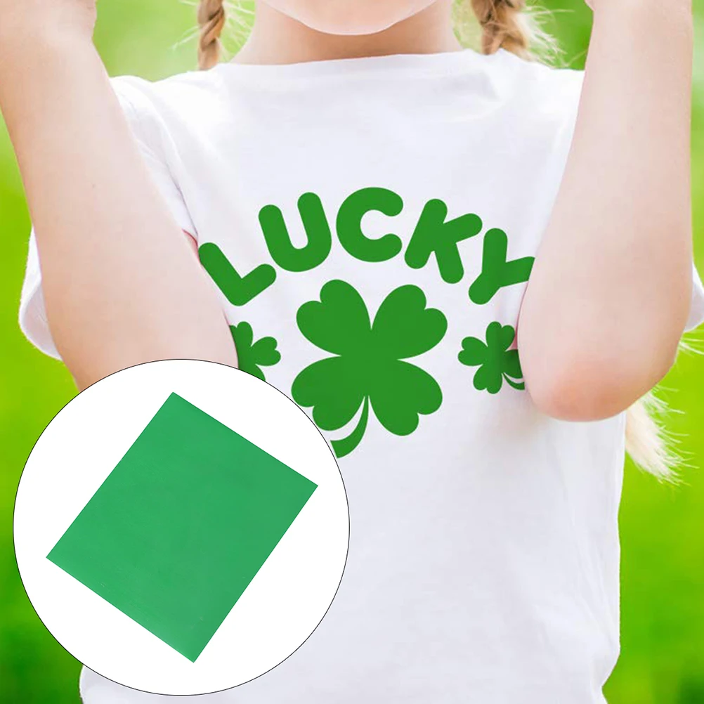 

2pcs 2 Sheets Heat Transfer Films Pu Pvc Micro Elastic Film Diy T-Shirts Cloth Bags Supplies Green Stretchable Premium Pvc For