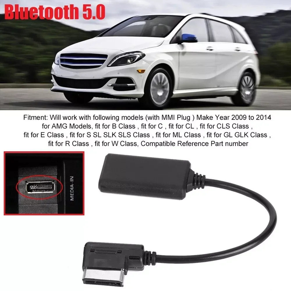Bluetooth Streaming Adapter Aux Cable Replacement Audio Connector For Mercedes Benz A B C E SL Class MMI 3G Car Stereo Accessory