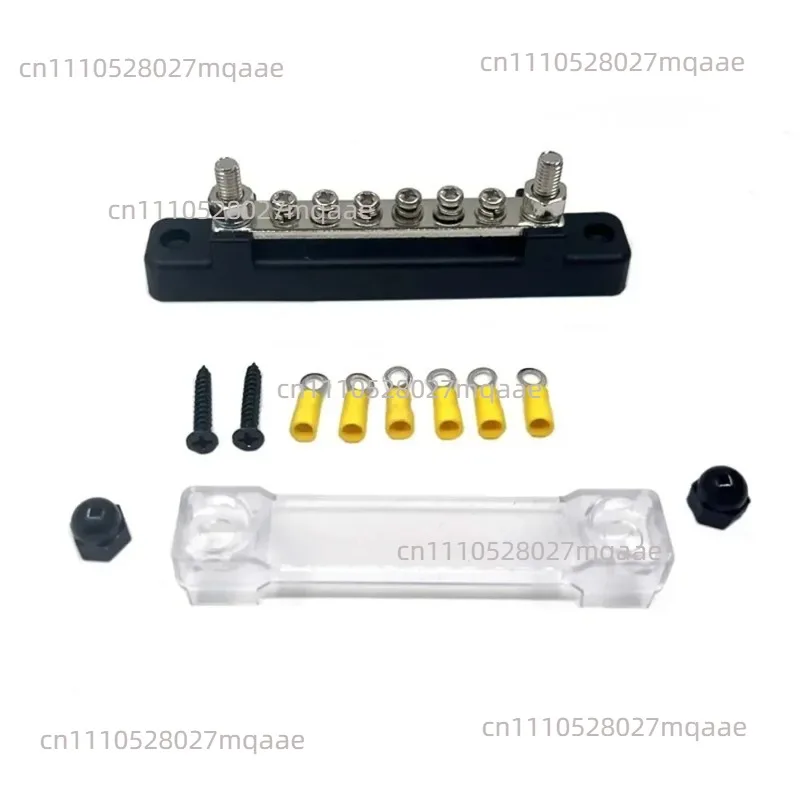6 Way Power Distribution Block 150A DC48V Bus Bar Car Electrical Terminal Block Copper Wire