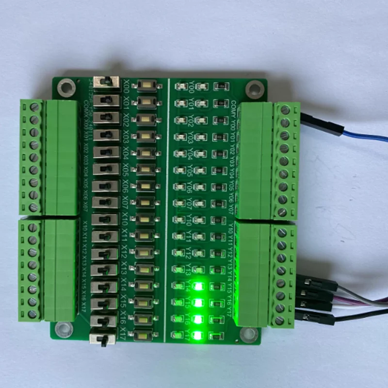 1 قطعة PLC لوحة محاكاة التصحيح 16 لوحة اختبار الإدخال/الإخراج زر تبديل التبديل وحدة التعلم