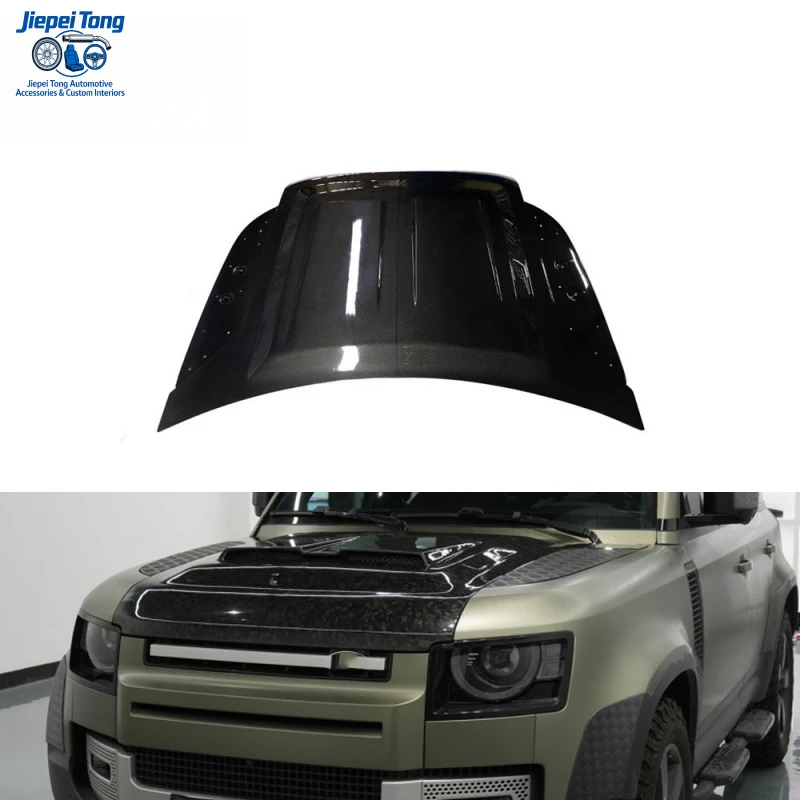 

Suitable for Land Rover Defender 2020-2023 Dry Carbon Fiber Car Hood Bonnet