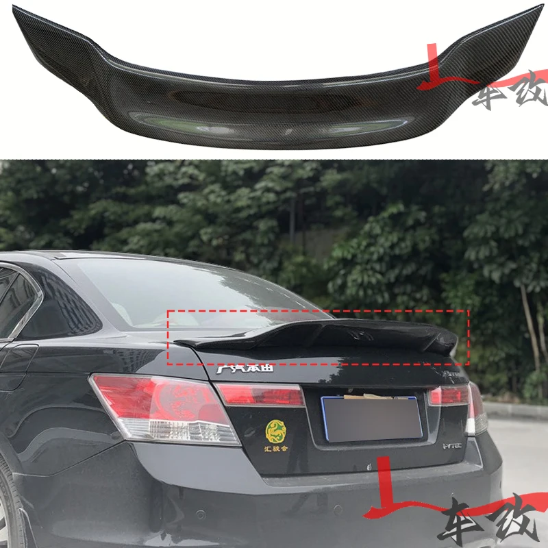 For Honda 8th Generation Accord Modified True Carbon Fiber Rear Spoiler True Carbon Fiber Rear Fin Car Modification Accessories