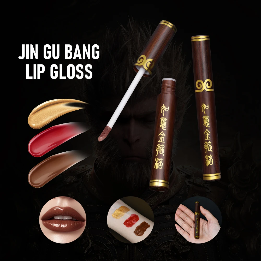 3 สี JIN GU BANG Lip GLOSS Matte Velvet กันน้ํา Liquid Nude LIPS Tint Non-Stick CUP Long Lasting GOLD Lip GLOSS เครื่องสําอาง