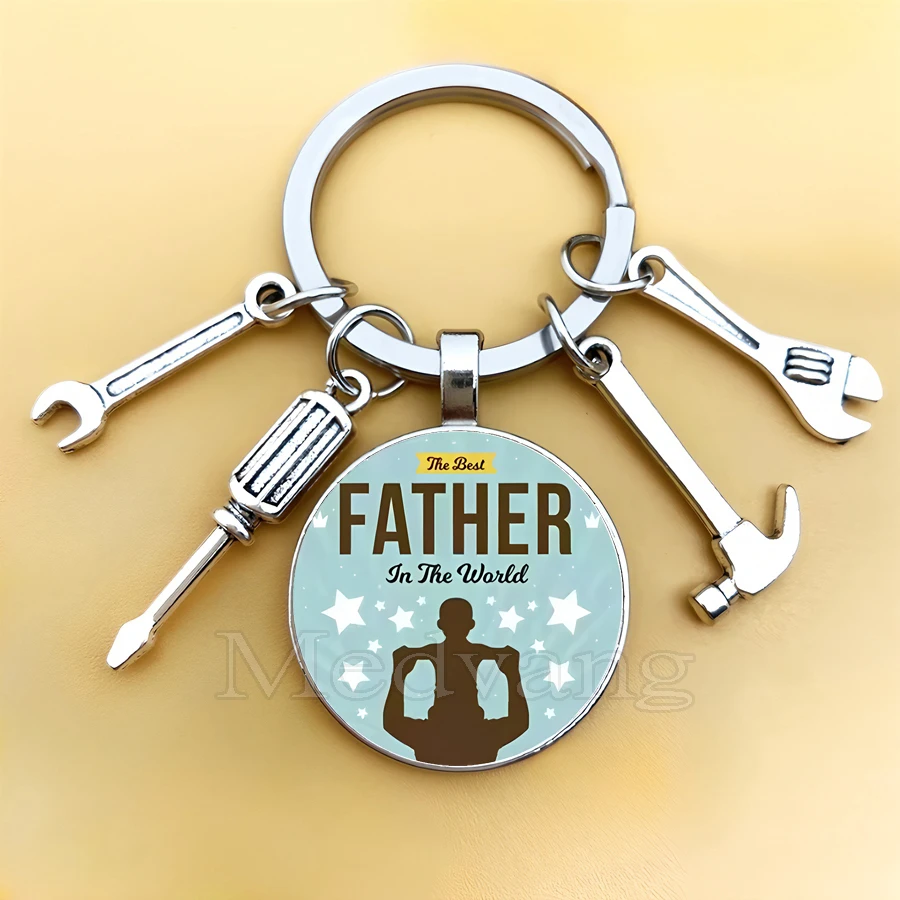 Father's Day Keychain Gift Tool Pendant Men's Keychain Jewelry Gift for Dad Daddy papa can be wholesale