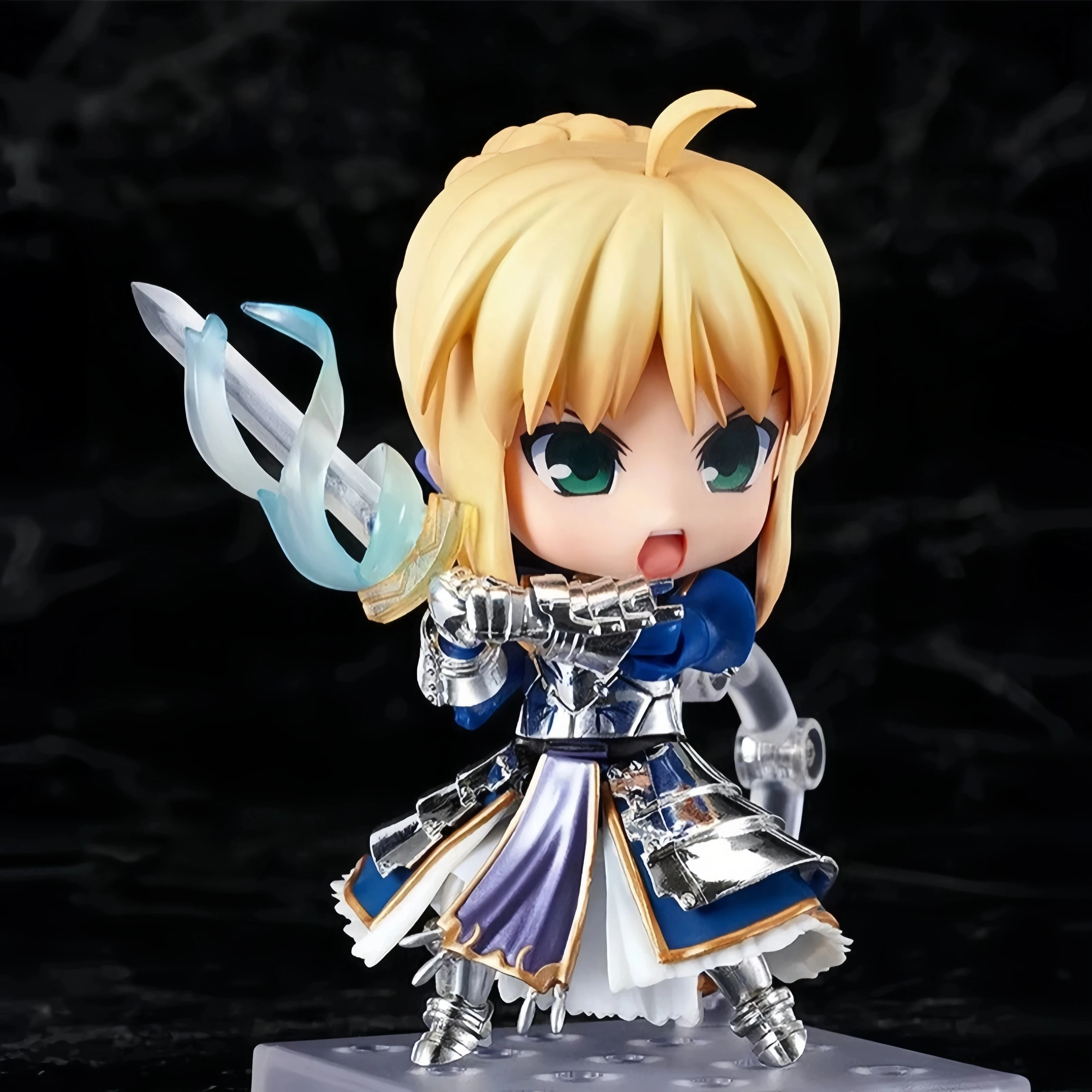 Fate Stay Night Action Figures Altria Pendragon King Arthur Cute Q Version Anime Figure Collect Decoratio Figurine Toy Gift