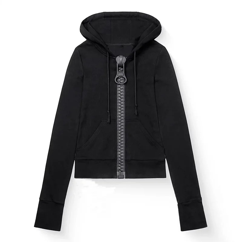 Autumn Winter Models Vintage Street Zipper Sweatshirt Hoodie Y2K High Street Harajuku Slim Fit Couples' Hoodie Top Coat