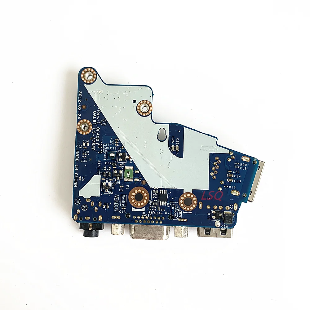 LS-7781P For DELL LATITUDE E6430 USB AUDIO ETHERNET VGA BOARD 100% Test OK