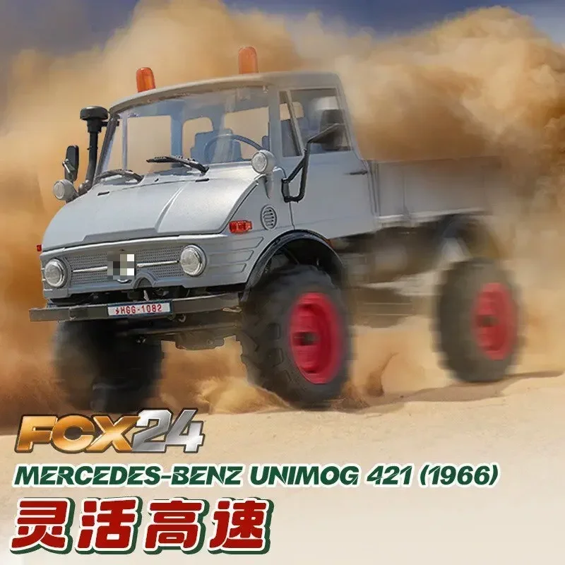 Unimog-Controle Remoto 4WD RC Escalada Veículo, Modelo de Simulação Elétrica, Série Fcx, Off Road, Novos Presentes para Meninos, FMS, 1, 24