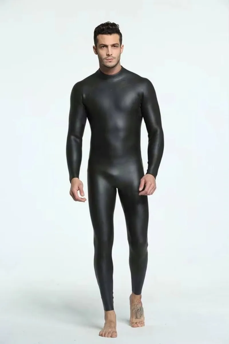 Stock Mens 3mm Super Stretch CR Smooth Skin Neoprene Warm Fleece Lining One-Piece Swim Surf Suit Deep Diving Wetsuit