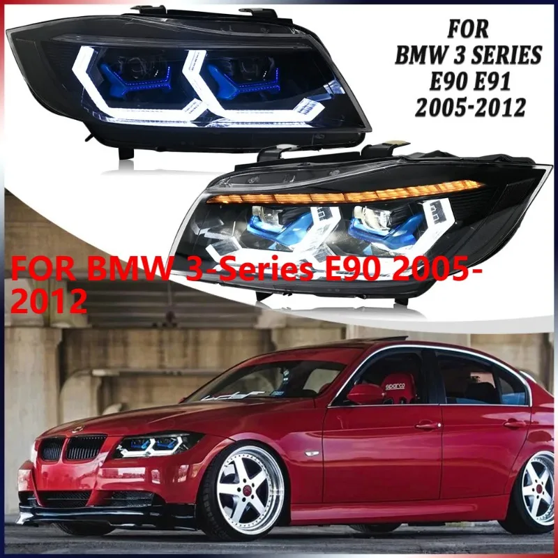 

1 пара светодиодных фар для BMW 3-Series E90 2005-2012, фара DRL в сборе