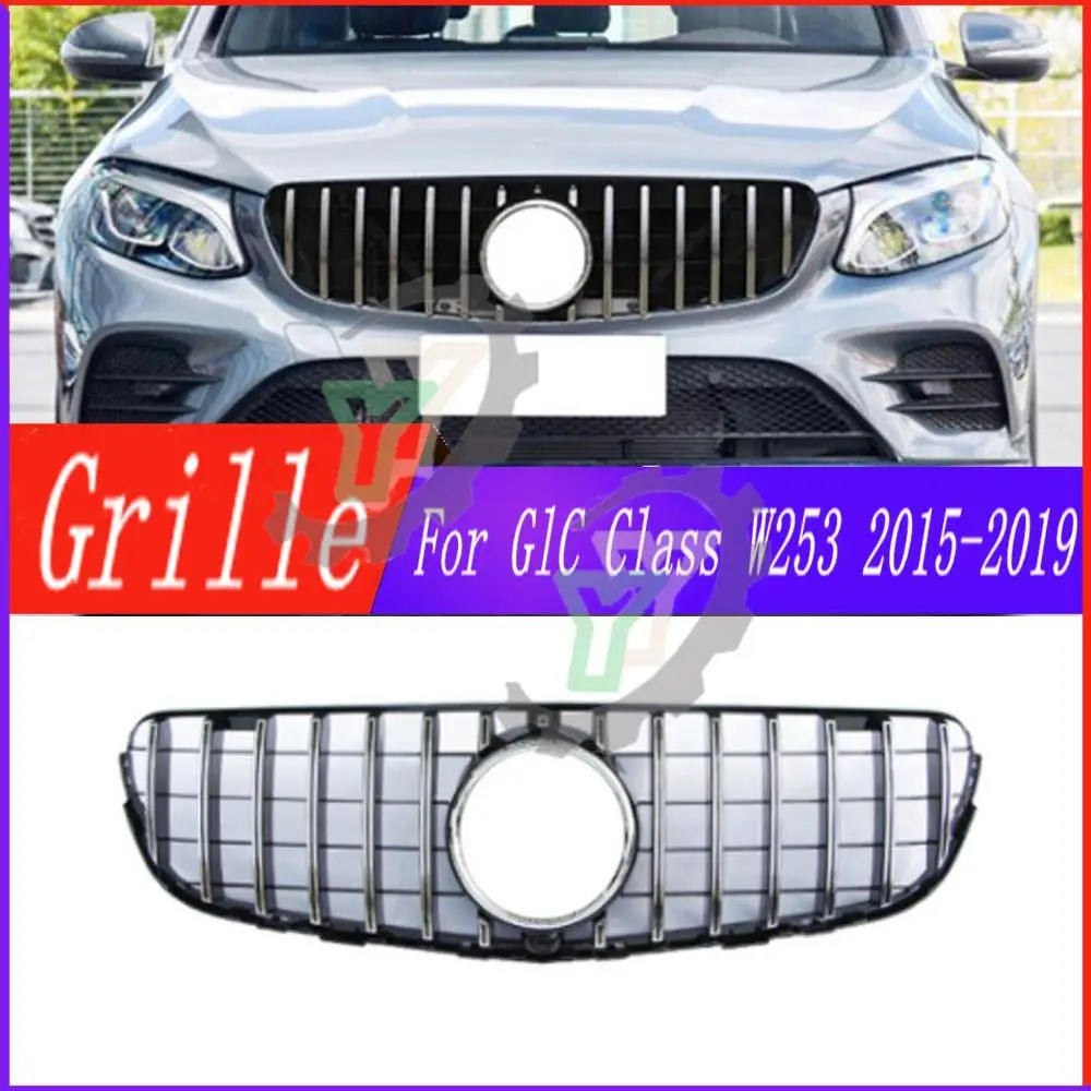 Front Bumper Upper Grille Racing Grill For Mercedes-Benz GLC Class W253 GLC200 GLC250 GLC300 GLC450 2015 2016 2017 2018 2019