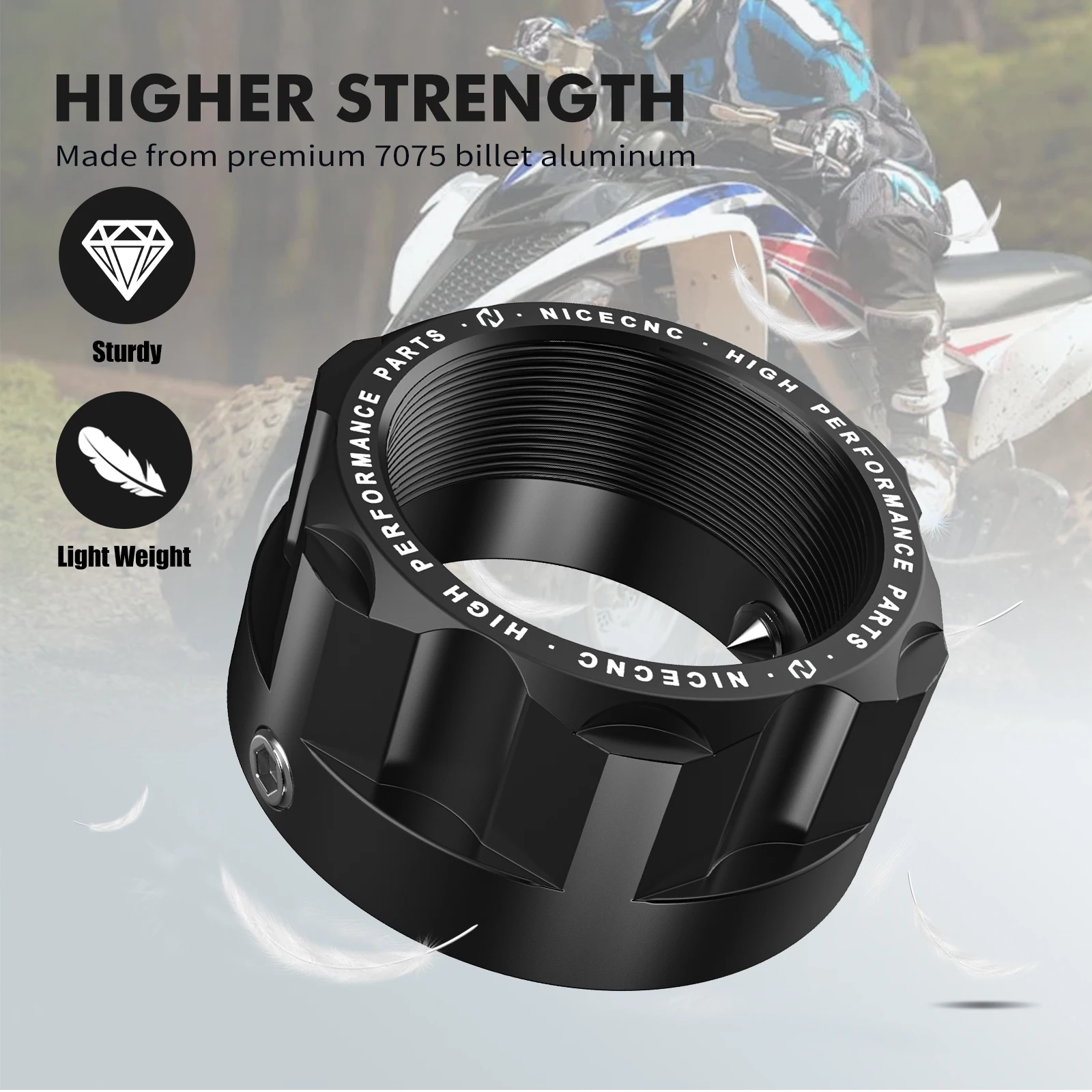 NICECNC ATV Rear Axle Nut For Yamaha Raptor 700 2006-2024 2008 2009 2018 2019 700R Raptor 2009-2024 YFZ450 2007-2013 Accessories