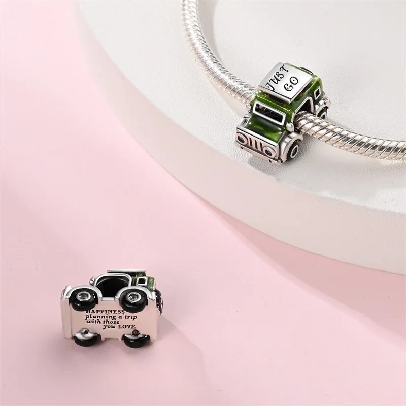 

New Original 925 Sterling Silver Exploration Vehicle Charms Beads For Women Exquisite DIY Birthday Anniversary Jewelry Gifts