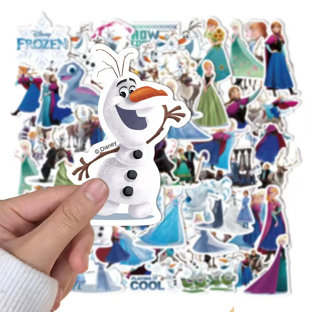 99 قطعة ملصقات ديزني أنيمي المجمدة Kawaii الأميرة إلسا الكتابة على الجدران ملصق مائي DIY بها بنفسك دفتر الدراجة الهاتف سيارة الجمالية ملصق ، Kawaii #3