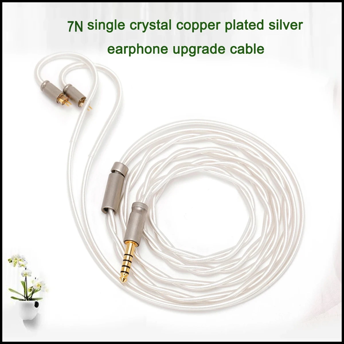 

7N single crystal copper plated silver headphone cable A2DC QDC IE80 IE400 MMCX 0.78 2-pin 2.5 4.4 3.5 SRH1540 SRH1840 SRH1440