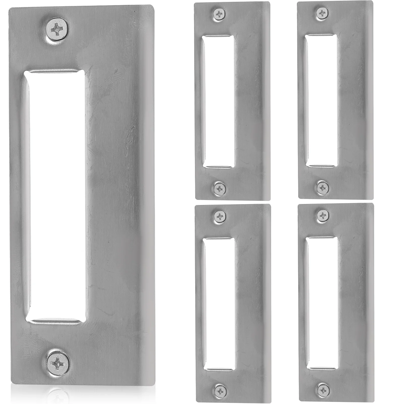 Stainless Steel Door Strike Plate Reinforcement Security Plate Deadbolt Installation Kit Durable Scratch Resistant Easy Install