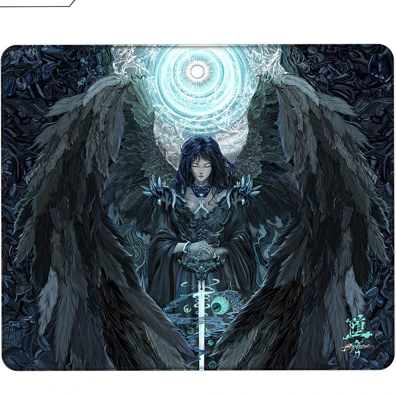 Cool Handsome Game Boys Girls Glass MousePad Smooth Frosted Surface Desk Mat Tempered Upgrade Office Custom Gaming Accessories