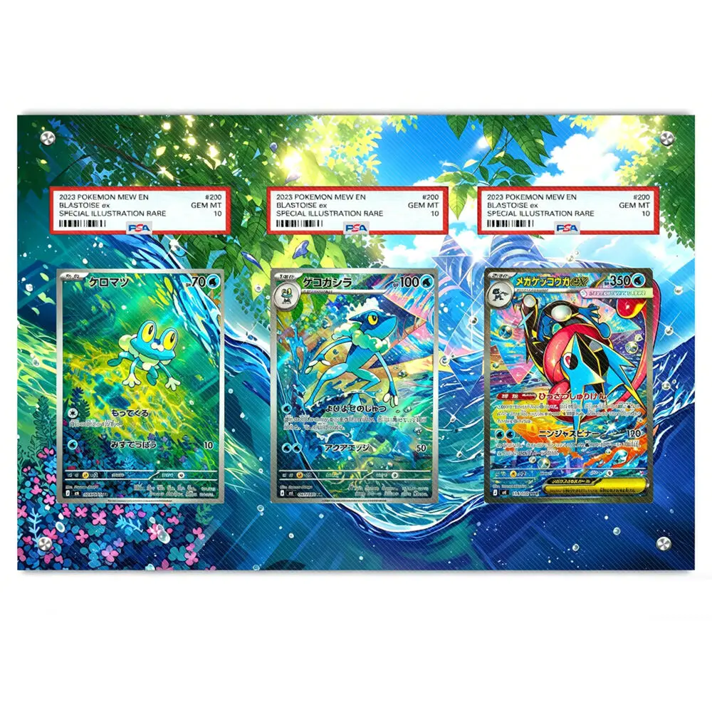 

Acrylic Reshiram Zekrom Psyduck Eevee Expand Card Protective Cover Cute Cartoon Anime Classics Game Collection Display Stand