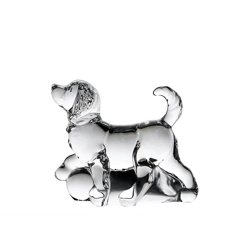 

Crystal glass Nordic light luxury animal ornament, puppy desktop ornament gift