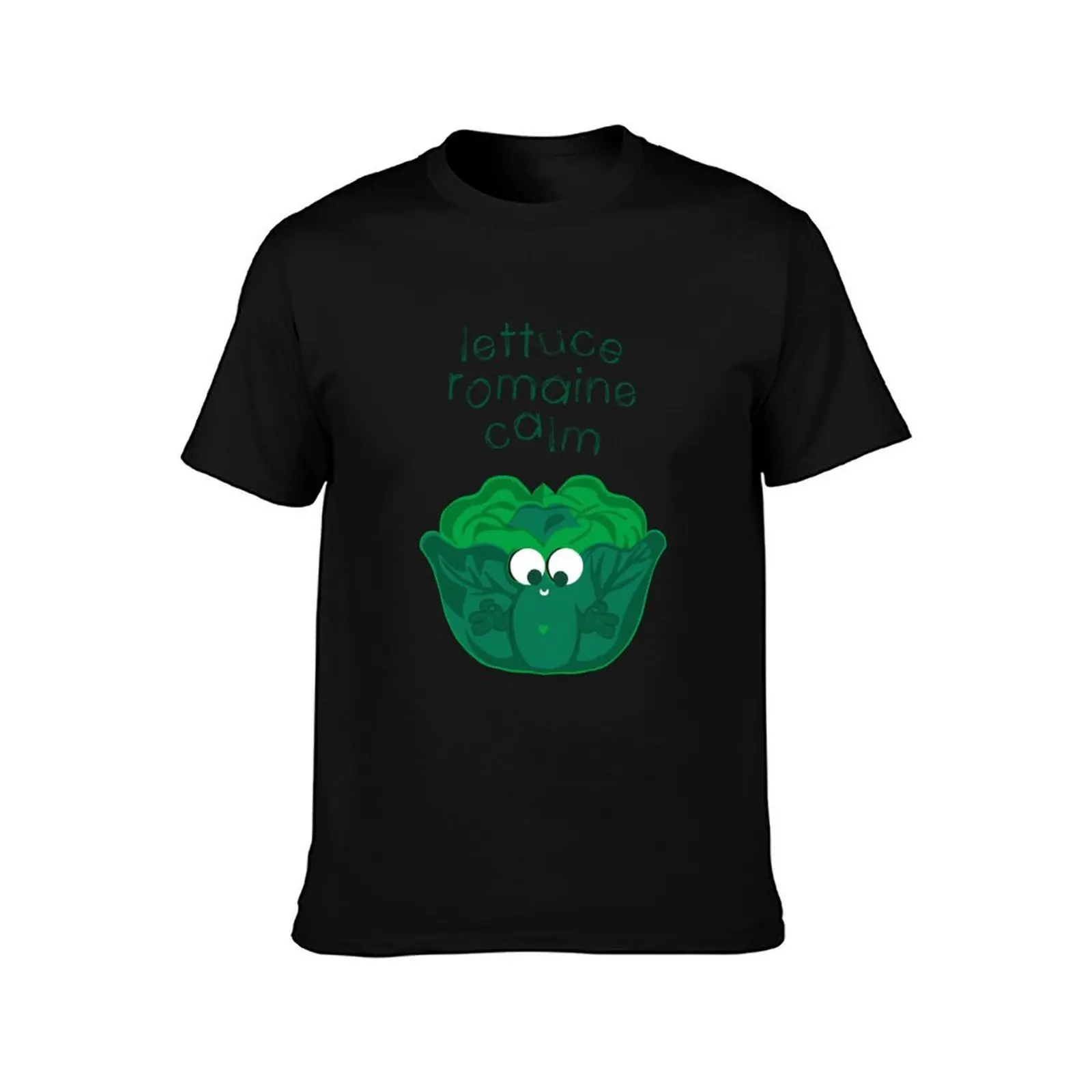 Lettuce |Romaine Calm Puns Wordplay Humor Midcentury-style Cute T-Shirt Holiday Casual Short Sleeve Top T-Shirt