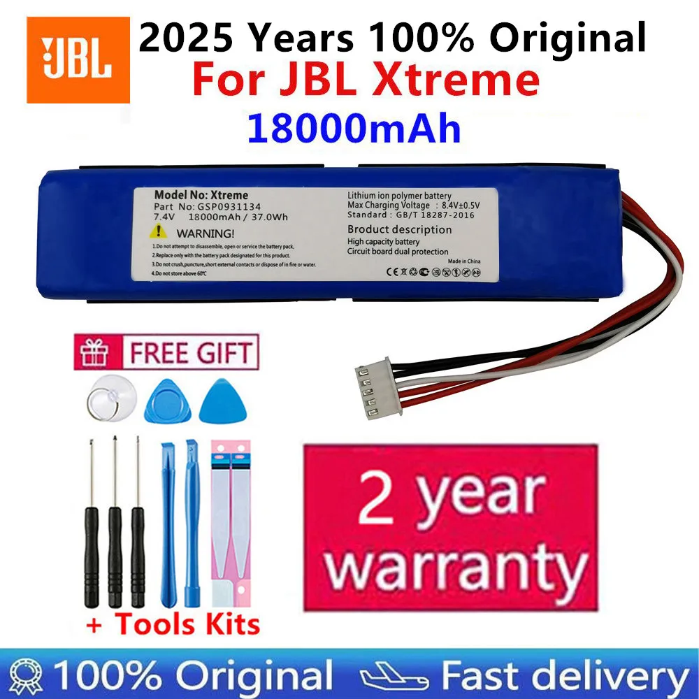 2025 100% Original New 18000mAh 37.0Wh battery for JBL xtreme1 extreme Xtreme 1 GSP0931134 Batterie tracking number with tools