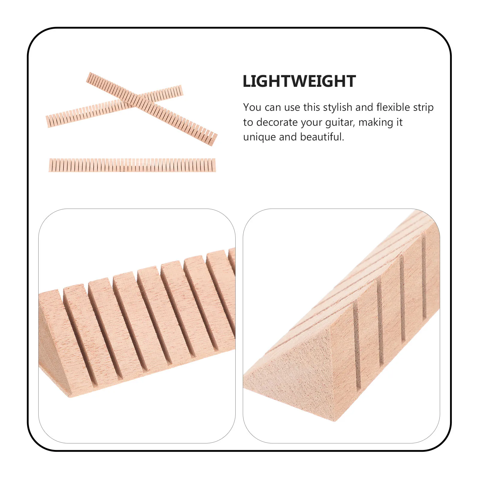 

3 Pcs Guitar Sound Beam Wooden Inlay Material Binding Purfling Strips for Acoustic Classical Guitars Ukulele Bass Decorative