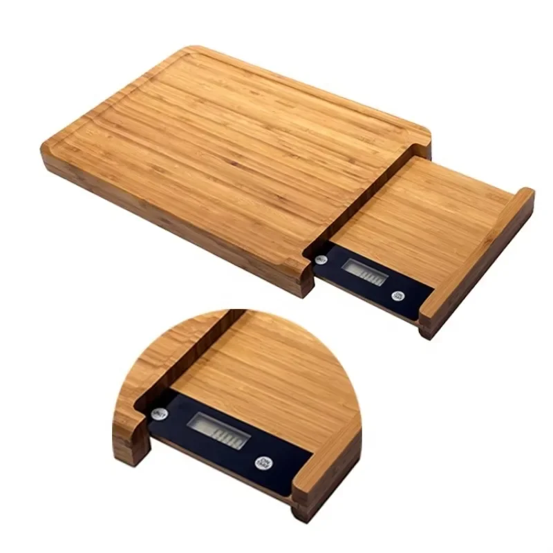 

Digital Kitchen Scale Food Cutting Board Bamboo Cutting Board with Scale and Storage