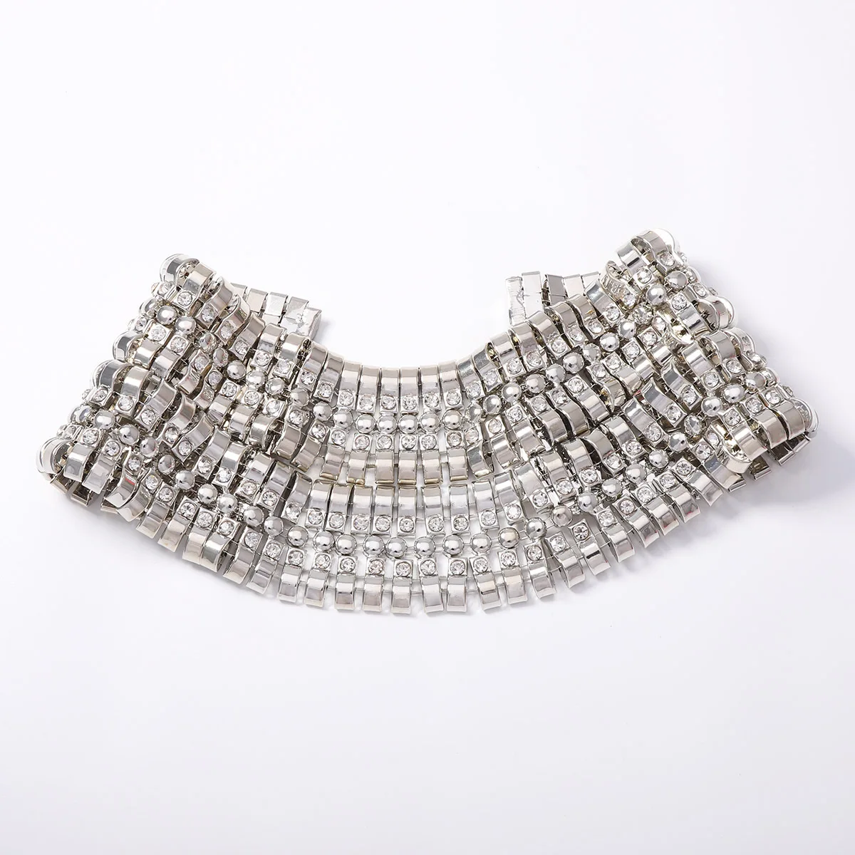 Vintage-Mehrschichtige Strass-Choker-Halsketten für Damen, Statement-Schmuck, Accessoires für Feiertage und Partys, Neu 2026 – Detail 5