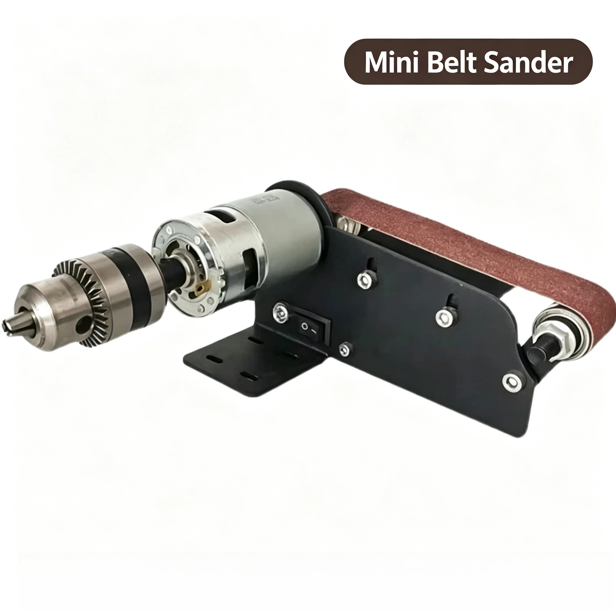Mini Desktop Belt Sander Small Household Electric Belt Sanding Polishing Machine DIY Wood Metal Grinding Tool