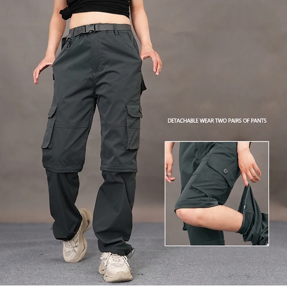 Mens Mens Techwear Cargo Trousers Outdoor Quick Dry Lightweight Pants Multi Pocket Loose Fit Casual Hiking Sportswear Bottoms Gray - Aliexpress Deal
