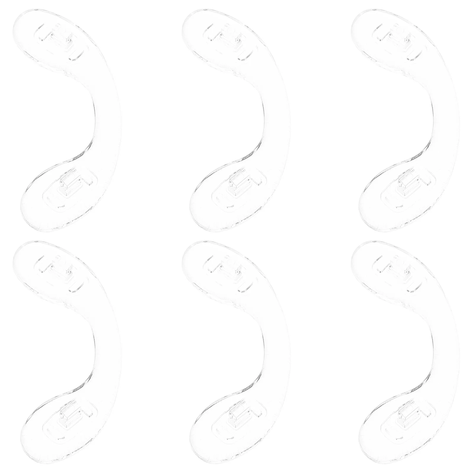 6 قطع من وسادات أنف السيليكون الناعمة الشفافة على شكل حرف U تدعم جسر النظارات غير القابل للانزلاق والملاءمة الآمنة لإطارات النظارات #3