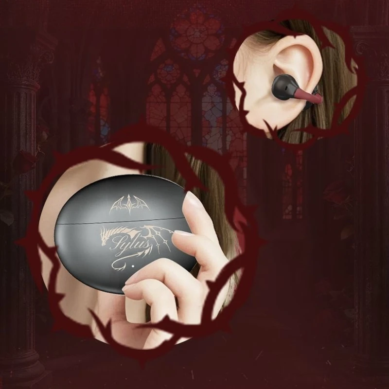 Love and Deepspace Sylus Otome Game Cosplay Bluetooth Headset Cartoon BlueTooths Earphone Ear Clip Headphones Bone Conduction image 3