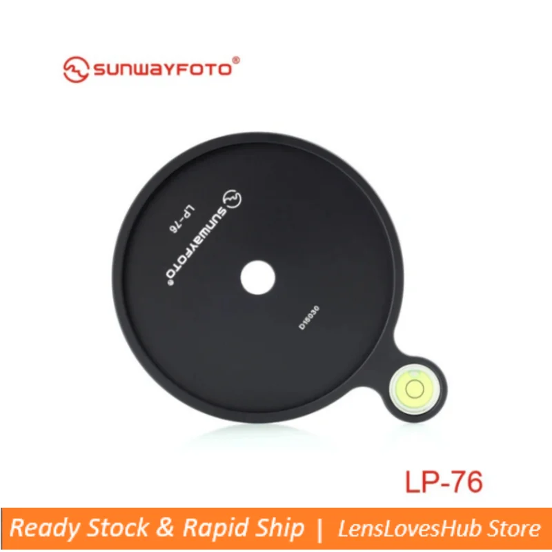 

SUNWAYFOTO LP-76 Add-on Offset Bubble Level Plate 76mm Diameter for Tripod Headball