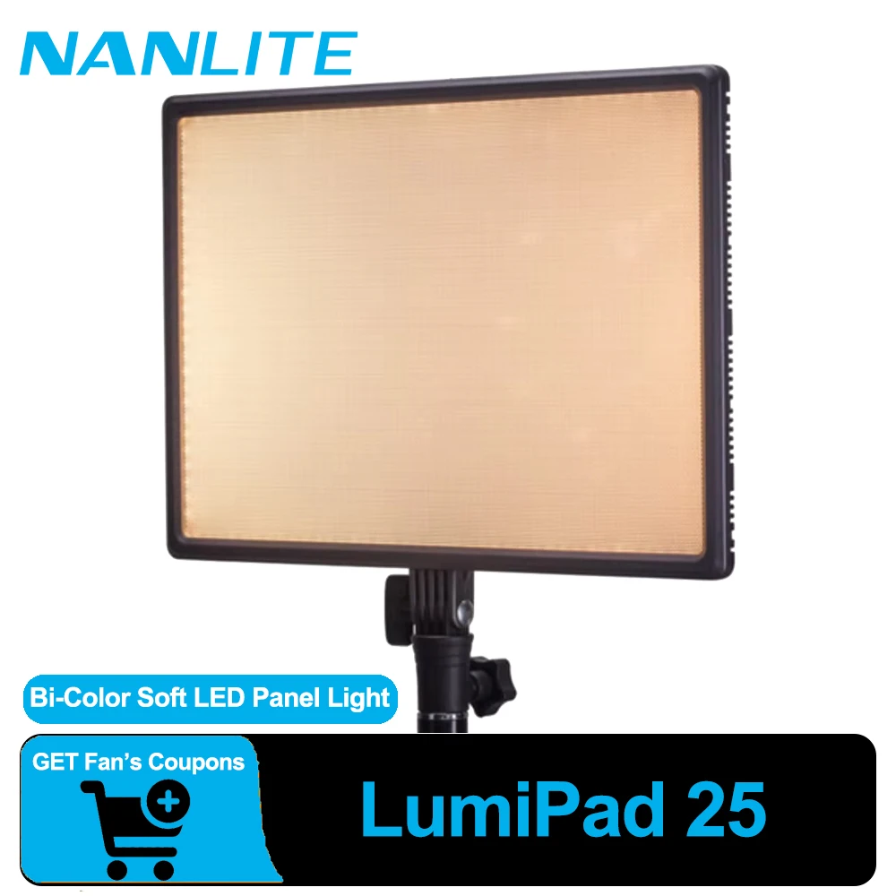 Nanlite LumiPad 25 High Output Bi-Color Soft LED Panel Light Photography Lighting Fill Light for Studio Outdoor Live Shooting