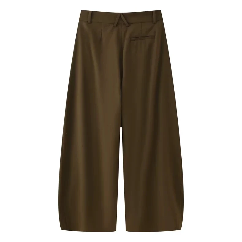 

Winter New Arrival Women's Faionable Loose Trousers High Waist Straight Leg Pants Draped Design Ladies Suit Pants