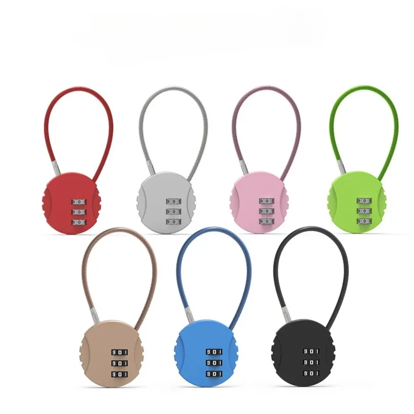 3 Digit Password Combination Padlock Suitcase Luggage Metal Code Lock Mini Coded Keyed Anti-Theft Locks Drawer Lock Hardware