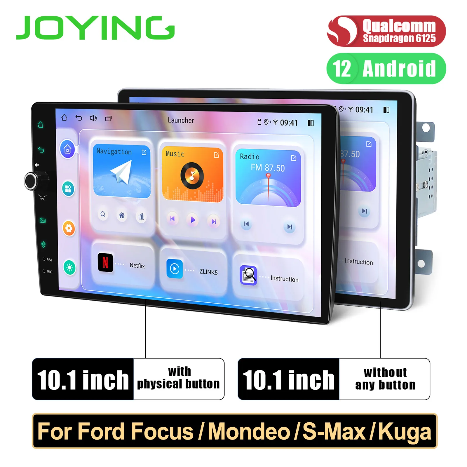 

JOYING 10.1"Car Radio Stereo Multimedia Player For ford Focus Mondeo S-Max Kuga Support Apple Carplay Android Auto AR Camera