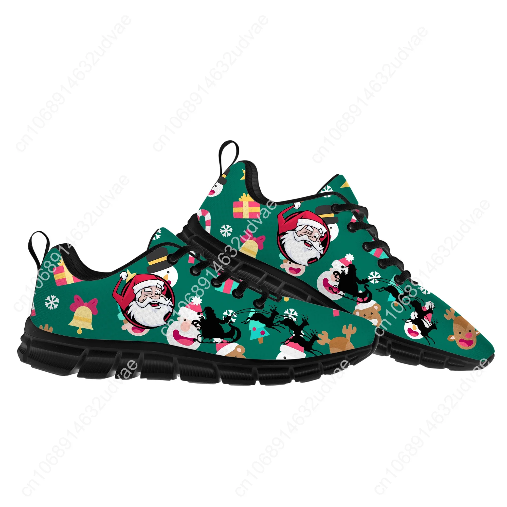 Christmas Santa Claus Snowflakes Sports Shoes Mens Womens Teenager Kids Children Sneakers Couple Custom Made High Quality Shoe