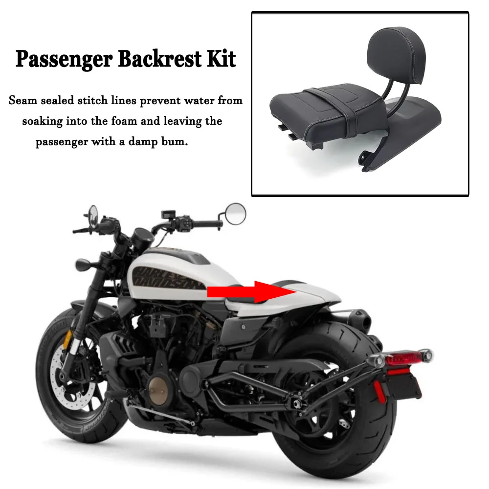 

New Motorcycle Accessories Passenger Pillion Seats Backrest Black For Harley Sportster S 1250 RH1250 S R H 1250 S 2021 2022 2023