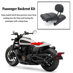 New Motorcycle Accessories Passenger Pillion Seats Backrest Black For Harley Sportster S 1250 RH1250 S R H 1250 S 2021 2022 2023